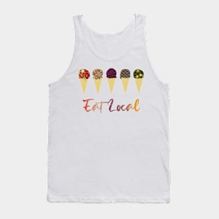 "Eat Local" Ice Cream Cones Tank Top